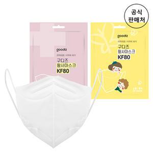구디즈 KF80 황사 마스크 소형(8-13살) 50매 .100매 이상 동아제약 가그린 10ml 2포 동봉