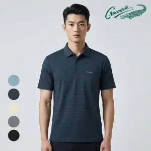 [크로커다일] 나일론 메쉬조직 카라 티셔츠 CDAA9TP2704