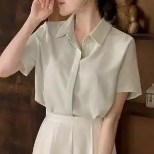 [코코블랑] 링클프리 히든버튼 반팔셔츠
