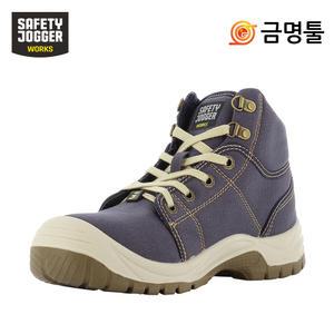 세이프티조거 데저트 안전화 네이비 150mm 미끄럼 방지 건설현장 경량 작업화