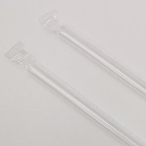 [이룸팩]스무디빨대 버블티빨대 12mm 25cm 투명 개별포장 1000개