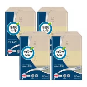 깨끗한나라 순수소프티 260매 6입X4팩