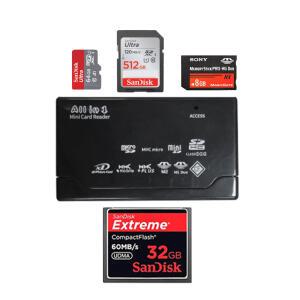 SMJ 올인원 USB 멀티리더기 블랙 TF MS SD CF MicroSD XD M2