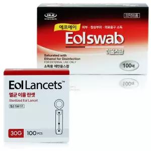 이올 채혈침 알콜솜 선택[란셋 사혈침 사혈기 바늘 혈당침 당뇨침 에탄올 이올스왑 알콜스왑 소독]