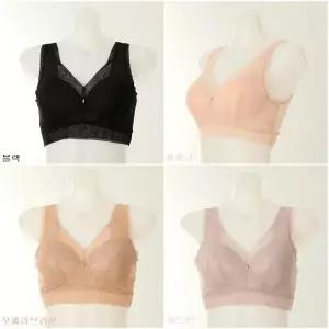 [비너스] DP02 후크없는 편한 레이스몰드브라렛세트 압박감적고 안정적인 레이스스 (S33262824)