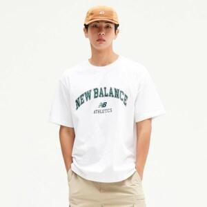 [뉴발란스] 매장판 공용 아치 로고 반팔티 화이트 NBNEE21043-10