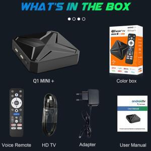 신형 Q1 MINI+ 안드로이드 TV 박스 쿼드 코어 RK3518 듀얼 와이파이 2.4G 5G HD 100M 랜 PK R69 H96 Max