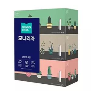 미용용 티슈 정사각형 각갑티슈 250매 3팩 부드러운 얼굴 전용 정사각티슈 갑티슈 화장용 각티슈 미용티슈 부드러운티슈 얼굴티슈 휴대용