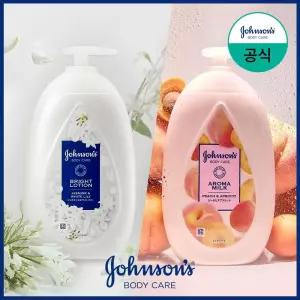 [존슨즈] 브라이트 로션 쟈스민화이트 릴리 500ml+아로마 밀크 피치 애프리
