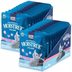 동원 뉴트리플랜 모이스트루 주식파우치 어덜트 참치닭고기 80g x24개(2팩) 고양이 습식사료