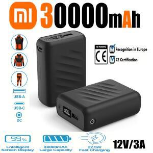 샤오미 12V 3A 30000mAh 충전식 파워팩 히팅 재킷용 파워뱅크 예비 배터리 휴대용 조끼 보조