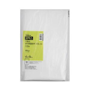 코멕스 다용도 분리배출봉투 100L 평판 투명 100매 비닐 봉지 재활용 분리수거 쓰레기 봉투
