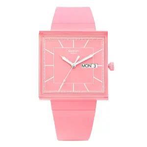 스와치 손목 시계 여성 젤리 WHAT IF ROSE SO34P700