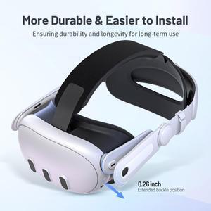 VR 헤드셋 고글 안경 편안함 스트랩 조정 엘리트 3 헤드셋용 헤드 교체 개선 3S 용품 헬멧 메타 가능한 기기 퀘스트