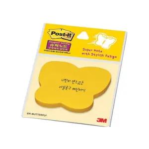 3M 모양 포스트 SN-BUTTERFLY(나비)/메모지/점착/포스트？？/포스트잇/포스티/잇/캐릭터/예쁜/귀여운/스티키