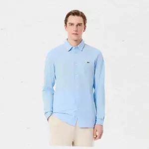 라코스테 LACOSTE 공식 남성 슬림핏 저지 솔리드 셔츠 CH2685-55G HBP 371327