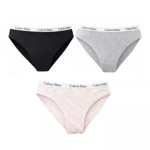 [Calvin Klein]캘빈클라인 캐러셀 코튼 스트레치 3팩 비키니 여성 언더웨어 팬티 QP1258O-035
