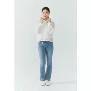 [잠뱅이](김해점)여) 라이트 인디고 밴드 나비 체인자수 여성 슬림 부츠컷 NE-LB AQ1DNE160