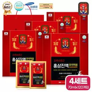 고려6년근 홍삼진액 프리미엄70mlx30포-4세트 쇼핑백포함 고려홍삼 건강식품