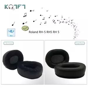 KQTFT 롤랜드 RH-5 RH5 RH 5 헤드셋 귀마개 커버 쿠션 컵용 벨벳 가죽 루트 교체용 이어패드 1쌍