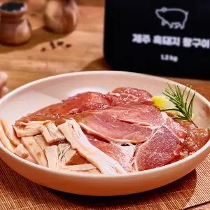 [모락상회] 단짠단짠 제주 프리미엄 흑돼지 왕구이 양념구이 돼지갈비 1.2kg