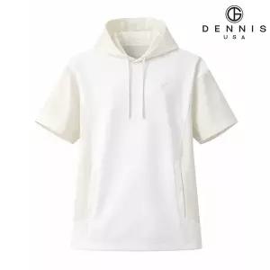 [데니스골프][DENNIS] 26SS신상 남성 우븐믹스 반팔 후드티_NARMMTS035