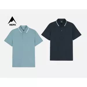 [네파]남성 러프 스트라이프 카라 반팔 폴로티셔츠_7L35266_CJ