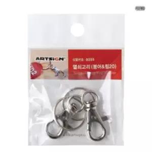 열쇠고리 붕어n링 0355 지름22 13.5x38 2개입 사무 오피스 공구 수공구 산업용품