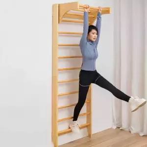 나무 철봉 실내 립랙 장비 벽걸이 필라테스 클라이밍 체조 풀업 무타공 기본형 바풀