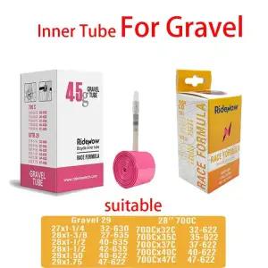 TPU튜브 RideNow TPU 자갈 자전거 700C 튜브 700x32C 35 37 40 47C 타이어 밸브 프랑스 27 28 29 630 635 6