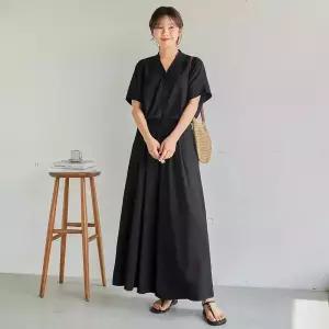 [핑크시슬리] SET/만타 쿨스판 링클프리 핀턱 9부 치마바지세트