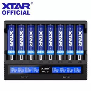 HAEYON XTAR VC8 충전기 26650 21700 20700 18650 리튬이온 배터리 충전기 LCD 디스플레이 8구 충전기