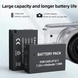 LP-E17 7.2V 1040mAh 충전식 LP 캐논 카메라 배터리 EOS M3 750D R8 R10 R50
