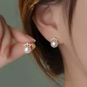 인기제품 티아라 트렌드 왕관 진주귀걸이