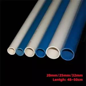 PVC엘보 블루화이트 PVC 파이프 OD 20mm 25mm 32mm 농업 정원 관개 튜브 물고기 탱크 수도관 48-50cm 1개
