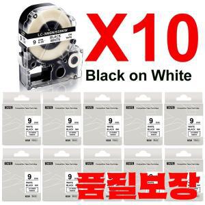 엡손 LW-300 라벨 메이커용 LC-3WBN 10PK SS9KW 9mm 테이프 호환