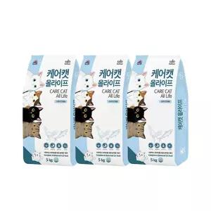 사조 고양이사료 케어캣 올라이프 5kg 3개