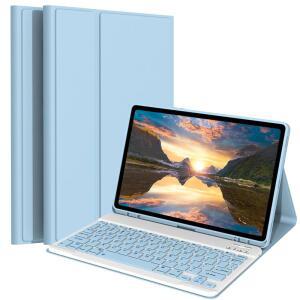 삼성 갤럭시 탭 S8 / S7 11인치 키보드 포함 Occricll 케이스 (모델: SM-X700 X706 T870 T875 T878) [지원 3 시스템] 태블릿용 마그네틱 탈착식 무선 파란색