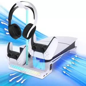 호환 PS5 SlimPro 콘솔 디스크 및 디지털 에디션 와 호환되는 수평 냉각 스탠드 받침대PS5 SlimPS5 Pro용 R