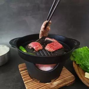 벨르 클래식 무쇠 통주물 1인 화로 세트휴대용로대 일식로대 소형로대 소형로 일식로 미니그릴 1용로 1로