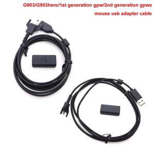 호환 호환 가능한 G900/G903 Hero/GPW/G PRO X SUPERLIGHT 무선 마우스 USB 어댑터 땋은 고무 충전 데이터 케이블 액세서리