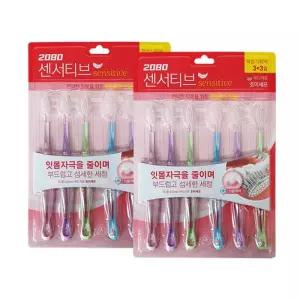 애경 2080 센서티브 부드러운 초미세모 칫솔 6입 x2