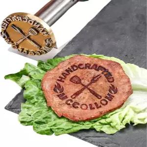 로고가 있는 맞춤 스테이크 브랜딩 언 - 화염 가열 또는 전기 버거용 황동 스탬프 BBQ 코코넛 케이크 DIY