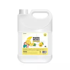 행복한주 뽀송뽀송 핸드워시 레몬향 4L 거품형 손세정제 물비누 대용량 리필109685