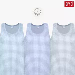 [BYC]BYC남자런닝 셔츠 순면 런닝구 메리야스 편한 메리아스 3종 세트