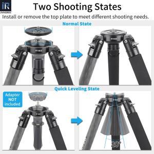 도니식 INNOREL RT80C 탄소 섬유 카메라 삼각대 전문 조류 관찰 헤비 듀티 DSLR 비디오 캠코더 용 75mm 보