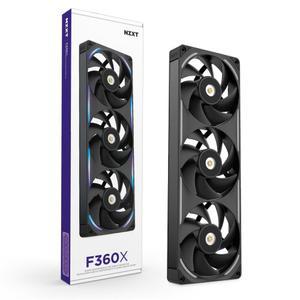 f360x 퍼포먼스 싱글 프레임 팬 - 120mm pc 케이스 다이내믹 및 유체 마그네틱 3배 저소음 공기 최대 pwm 베어링 블레이드 정적 흐름 30mm 압력 두께 lcp rgb 블랙