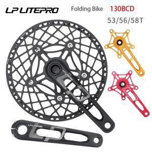 LP Litepro 접이식 자전거 크랭크알루미늄  통합단일 체인링130BCD 170mm53T