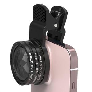 클립 프리즘 전문 카메라 매크로 렌즈, CPL 스타 가변 ND 필터, 모든 스마트폰 휴대폰, 37mm, 49mm, 52mm,