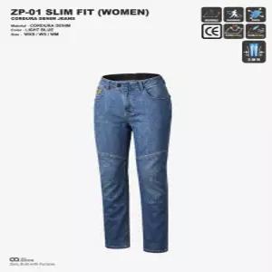 컨쿼 ZP-01 WOMEN 슬림핏 코듀라 데님진 CORDURA 라이더바지
